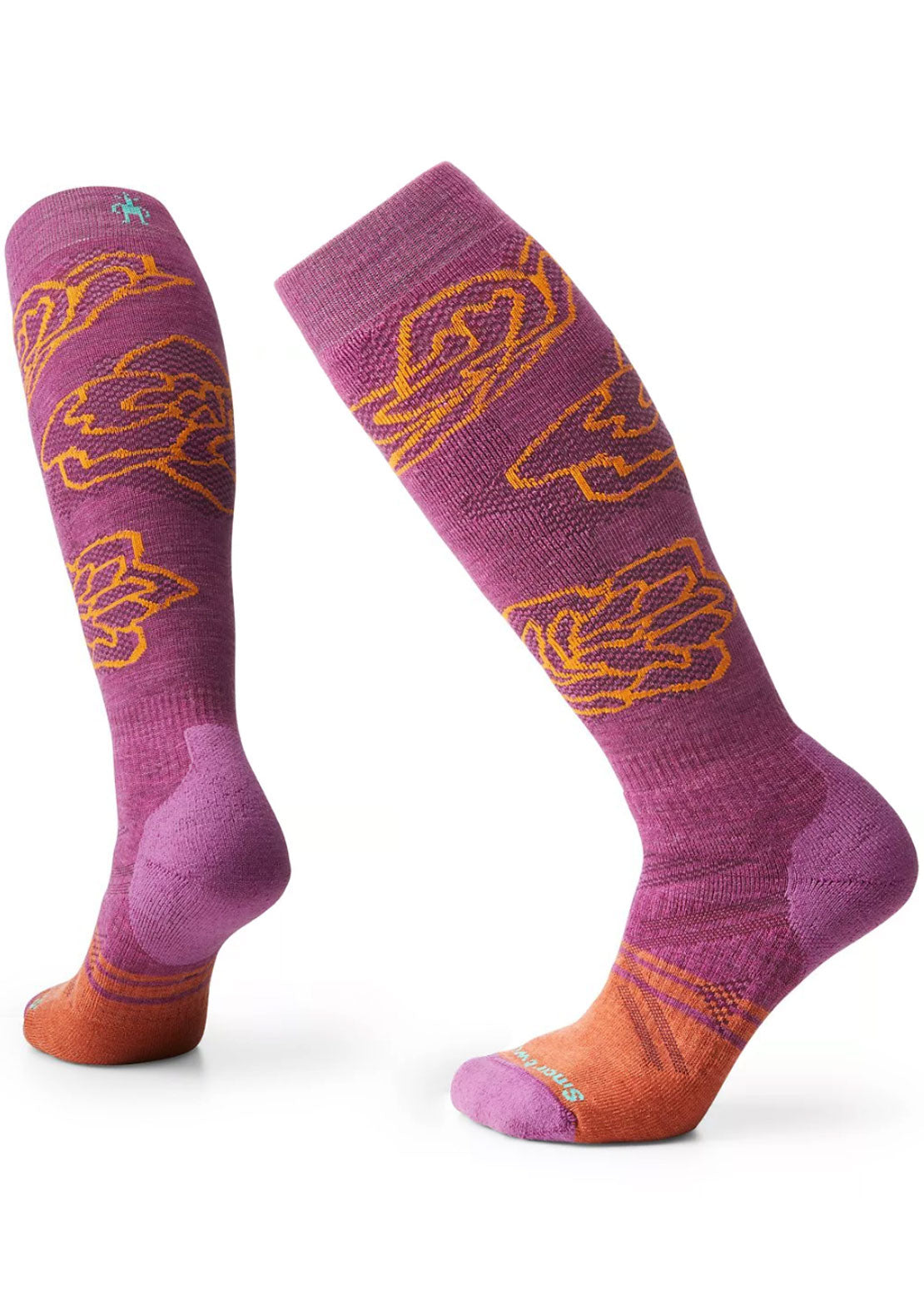 Smartwool Women&#39;s Ski Full Cushion Pattern OTC Socks Meadow Mauve