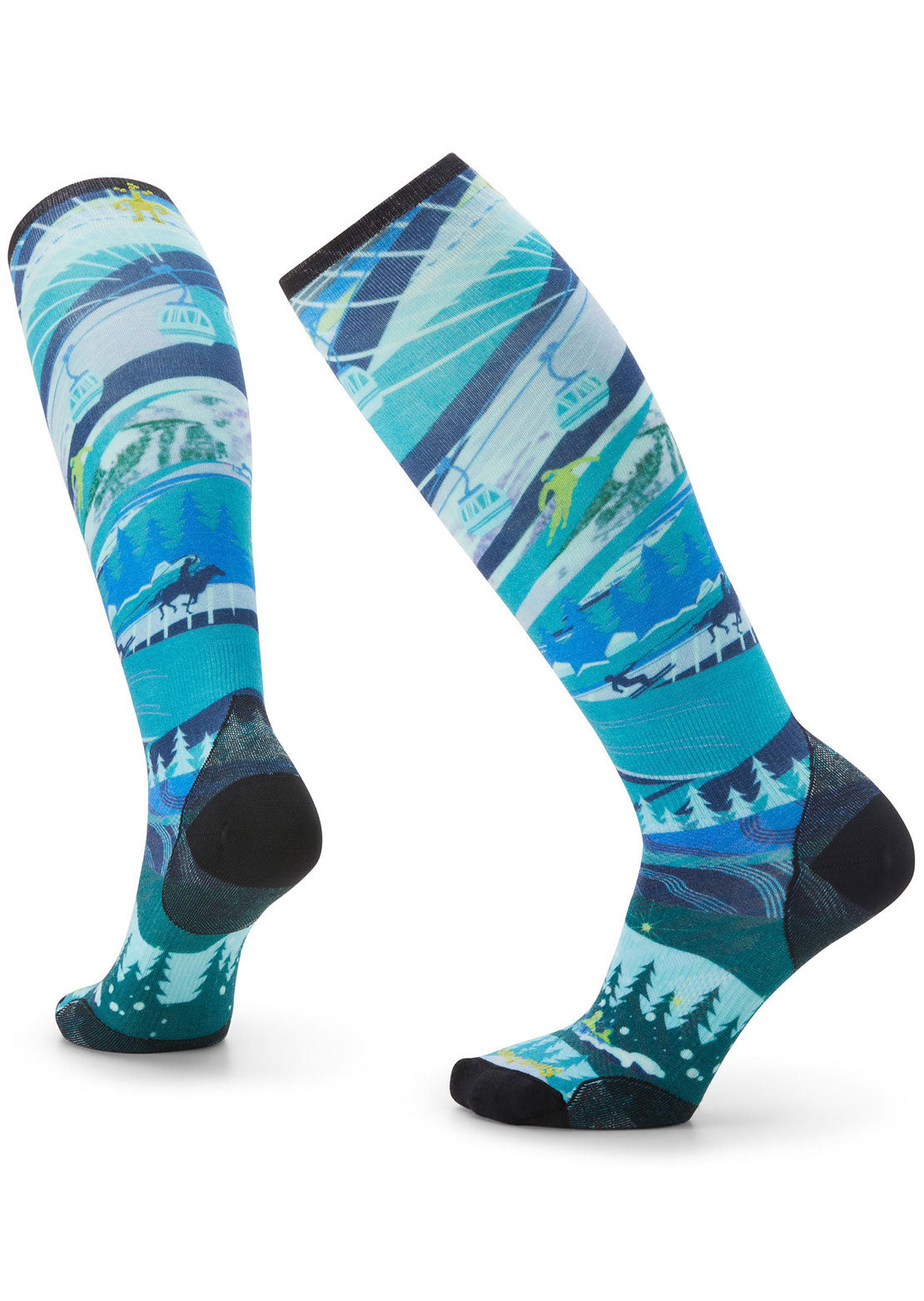 Smartwool Ski Zero Cushion OTC Socks Men's Alpine Blue Medium