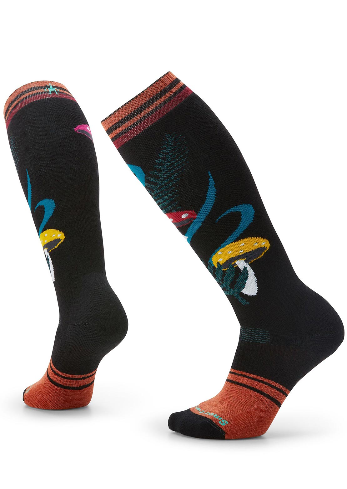 Smartwool Women&#39;s Snowboard Full Cushion Fungi Fabulous OTC Socks Black
