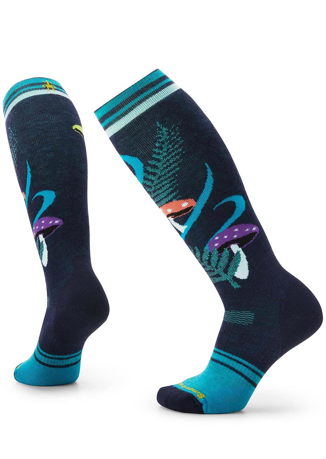 Smartwool Women&#39;s Snowboard Full Cushion Fungi Fabulous OTC Socks Deep Navy