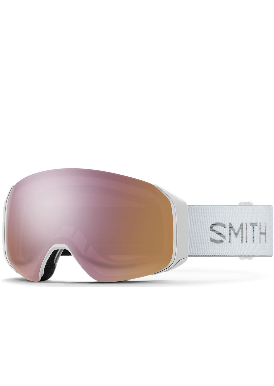 Smith 4D Mag S Goggles White Chunky Knit/ChromaPop Everyday Rose Gold Mirror