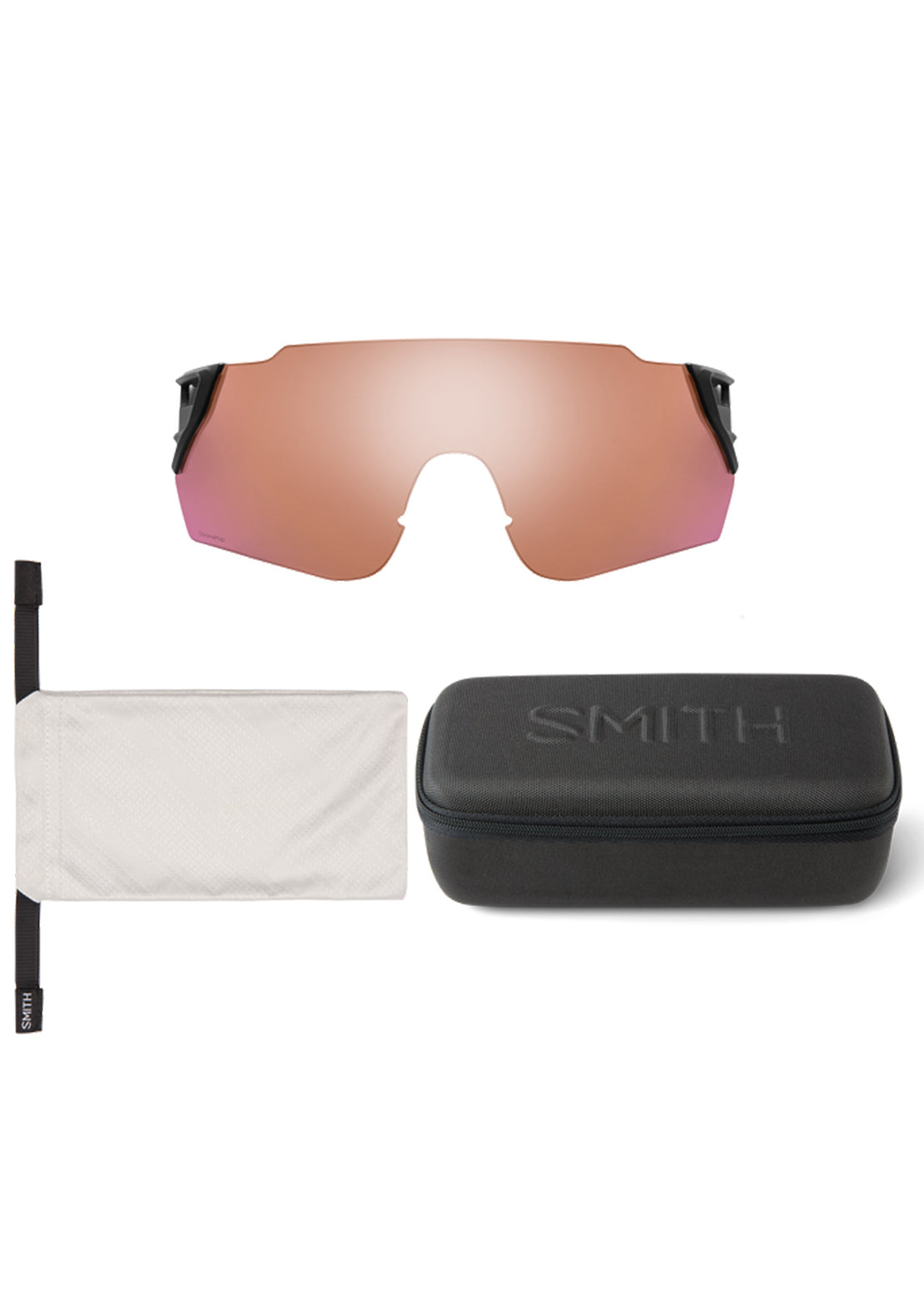 Smith Attack Mag Max Bike Sunglasses Matte Black Reactor/Chromapop Green Mirror
