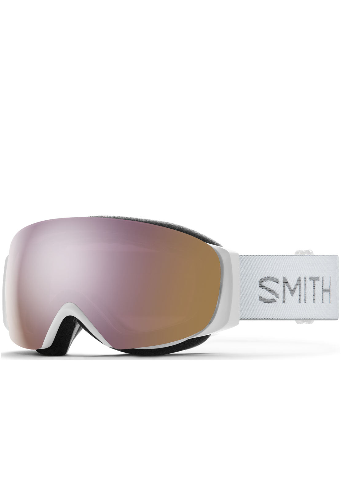 Smith I/O Mag S Goggles White Chunky Knit/ChromaPop Everyday Rose Gold Mirror