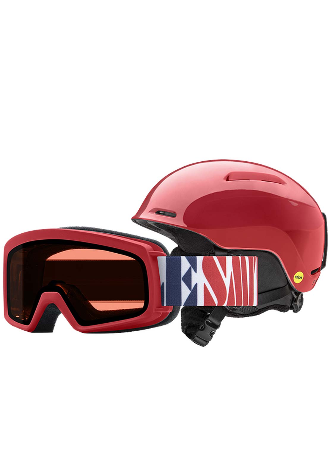 Smith Junior Glide Jr. MIPS Rascal Combo Winter Helmet Lava
