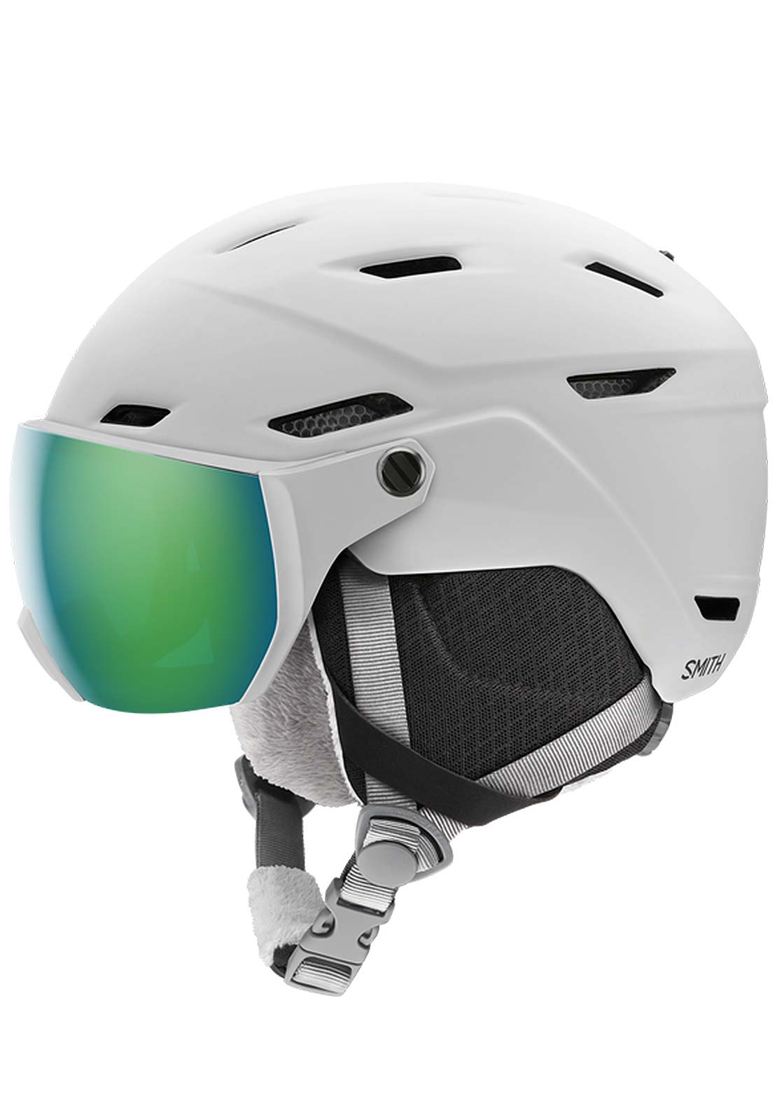Smith Junior Survey Jr. Winter Helmet Matte White/Green Mirror