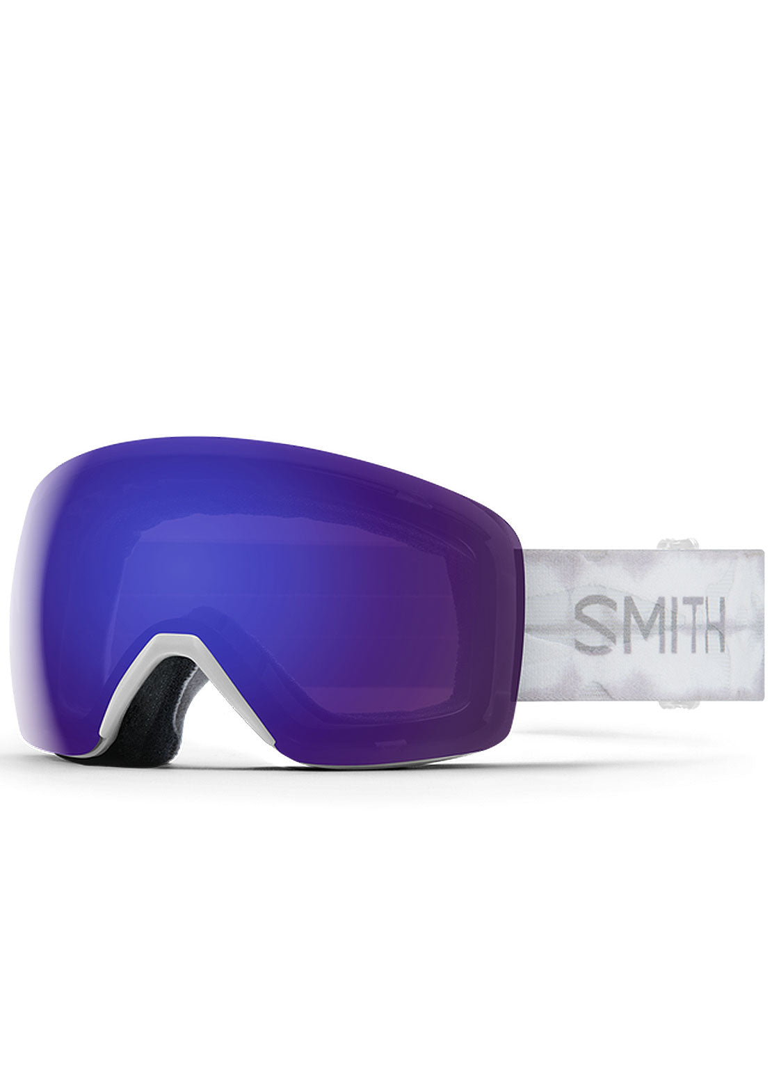 Smith Skyline Goggles White Shibori Dye/ChromaPop Everyday Violet Mirror