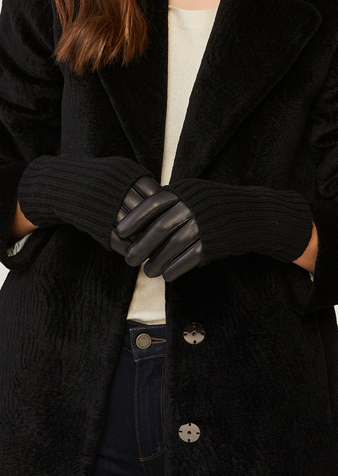Soia &amp; Kyo Women&#39;s Carmel-N Leather Gloves Black