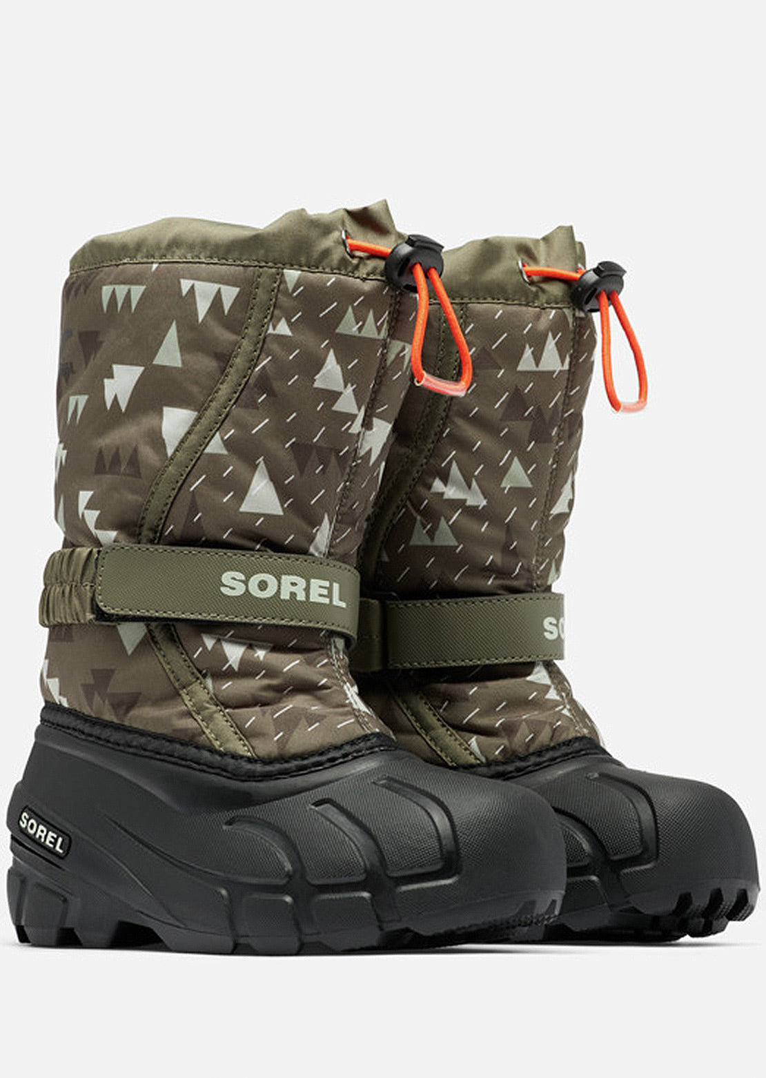 Sorel Infant Flurry Print Winter Boots Stone Green/Black