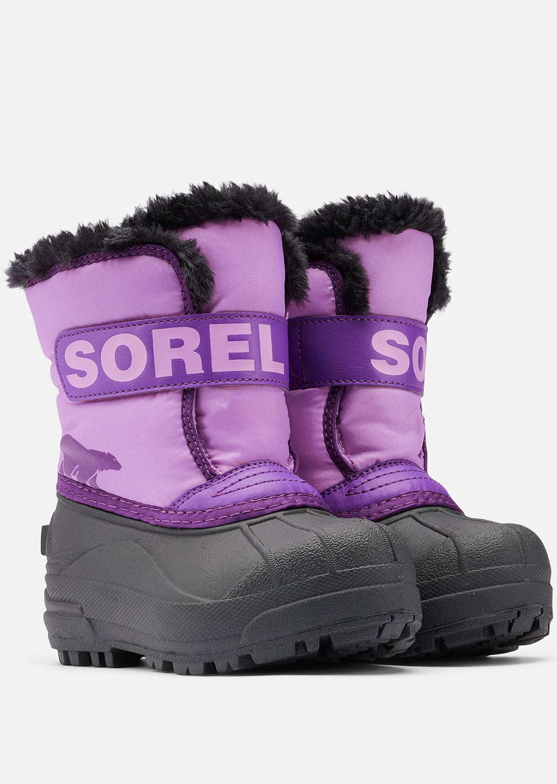 Sorel Toddler Snow Commander Winter Boots Gumdrop/Purple Violet