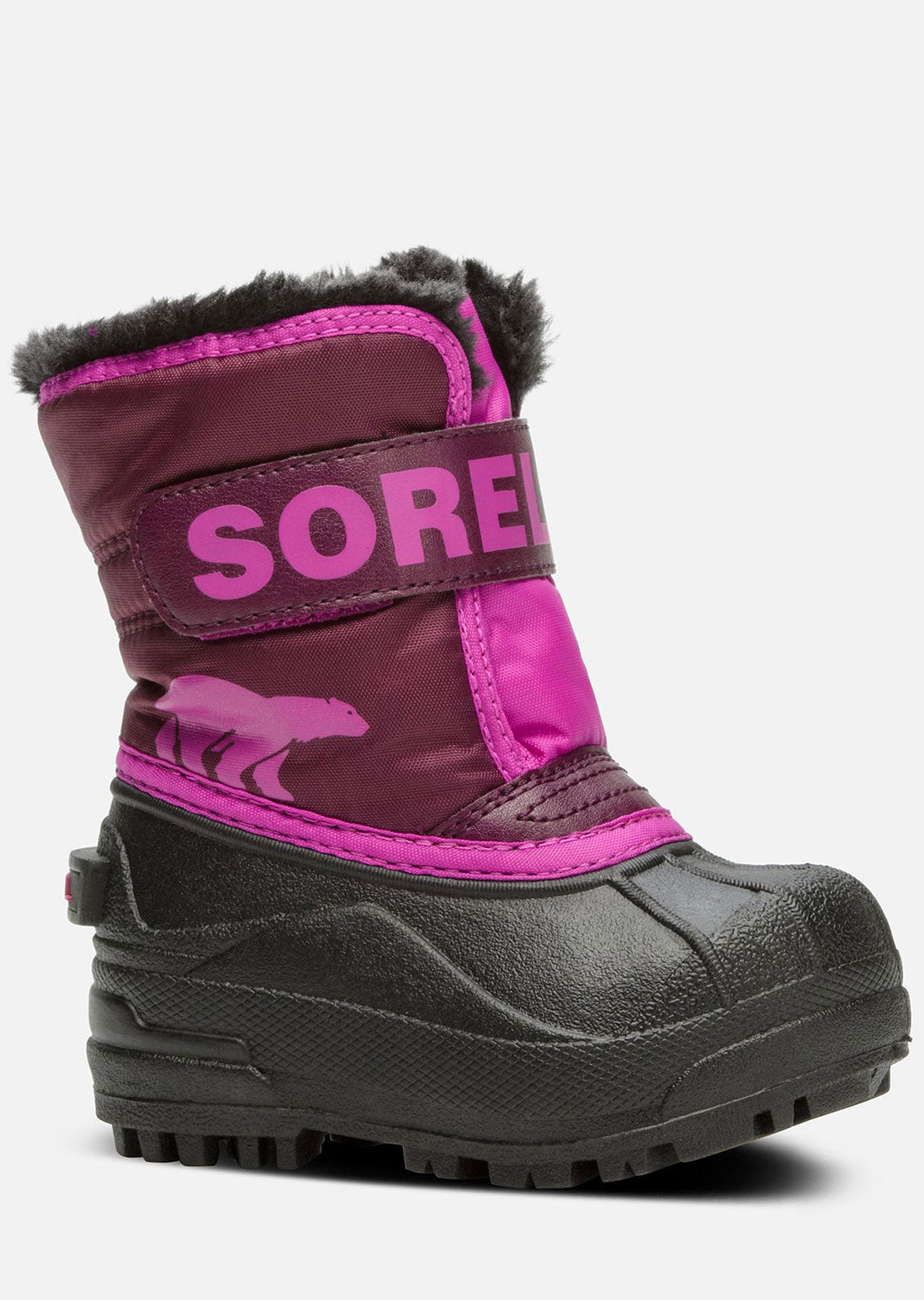 Sorel Toddler Snow Commander Winter Boots Purple Dahlia/Groovy Pink