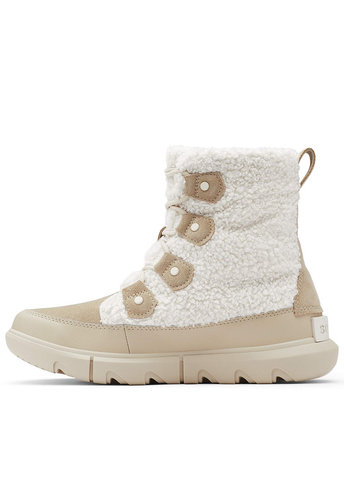 Sorel Women&#39;s Explorer II Joan Cozy Winter Boots Ancient Fossil &amp; Sea Salt
