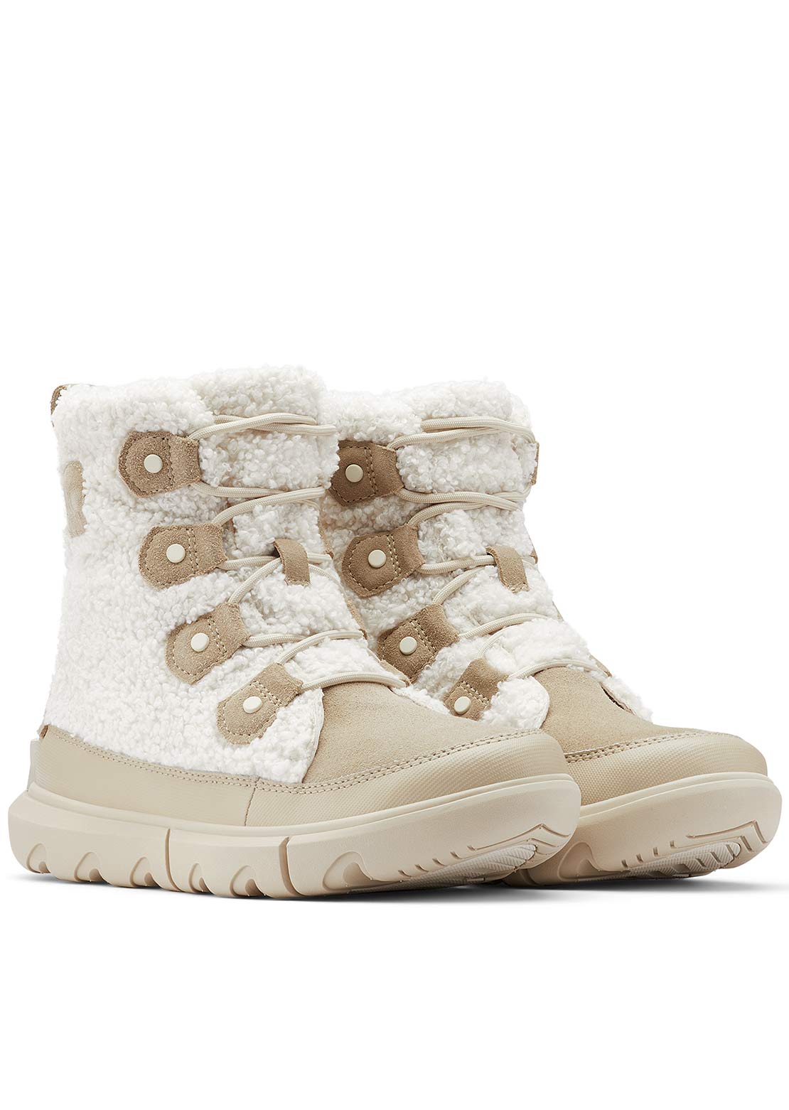 Sorel Women&#39;s Explorer II Joan Cozy Winter Boots Ancient Fossil &amp; Sea Salt
