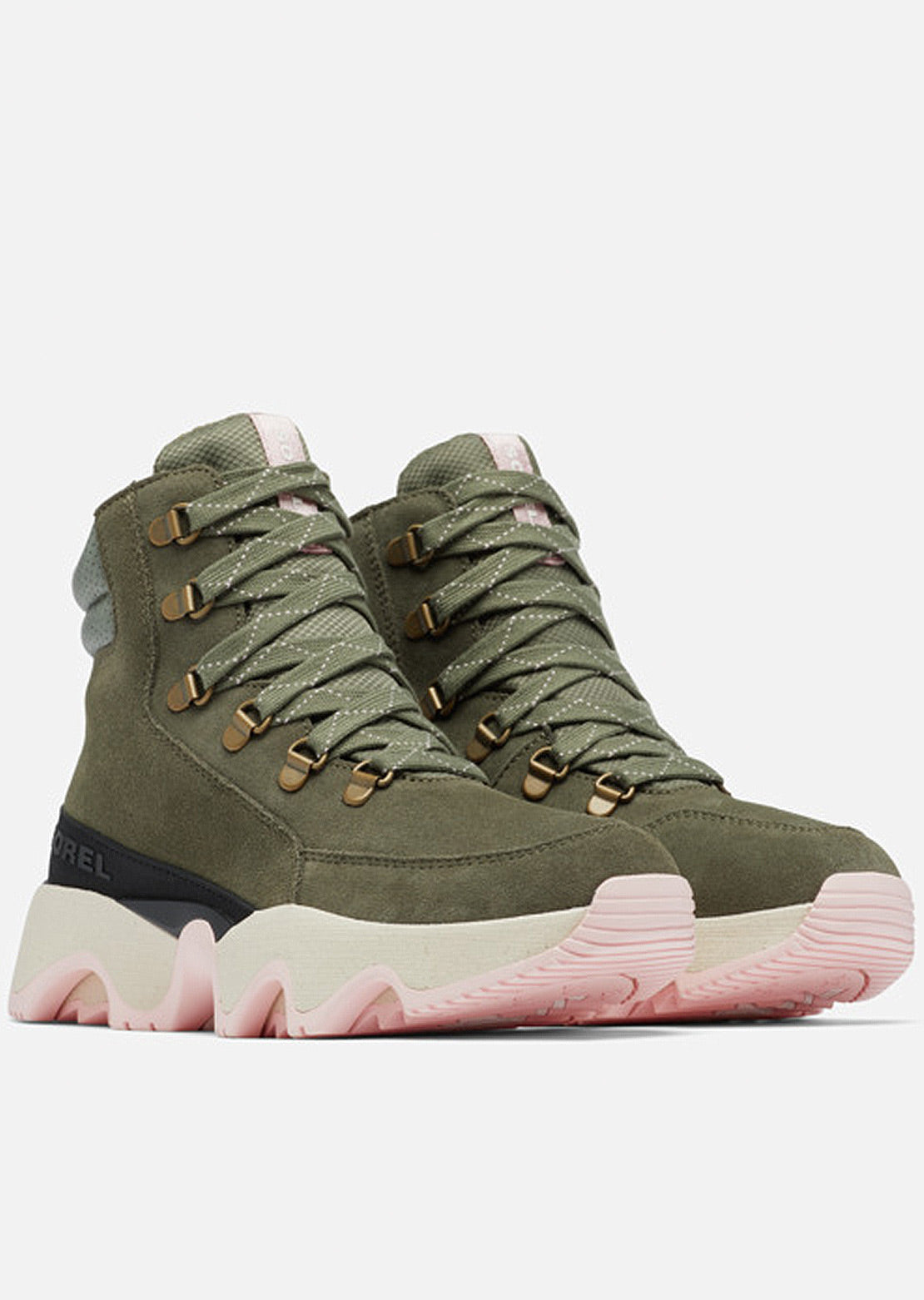 Sorel Women's Kinetic Impact Conquest WP Winter Boots Stone Green/Chalk Marketed Style