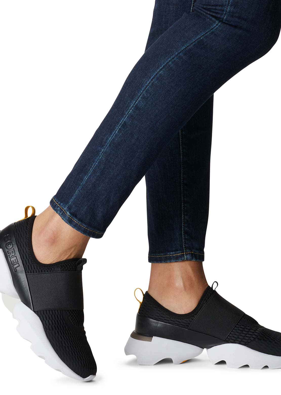 Sorel Women&#39;s Kinetic Impact Strap Shoes Black/White