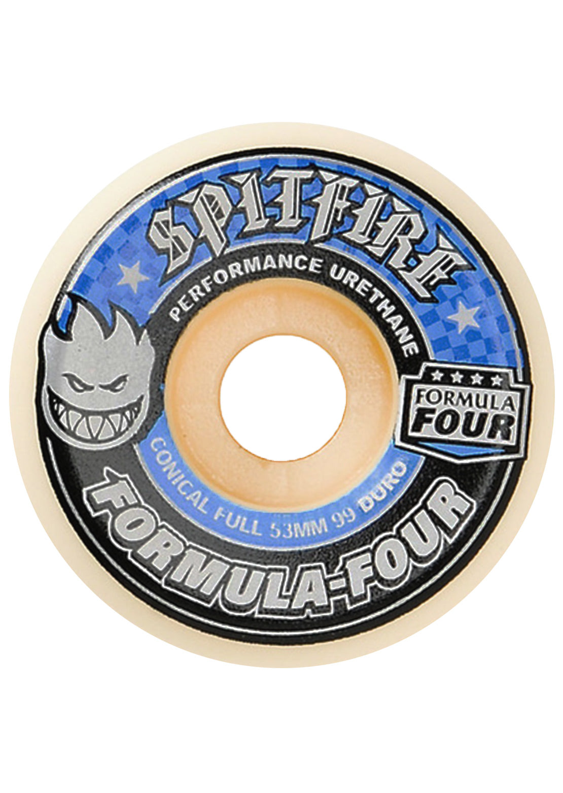 Spitfire Formula-Four F4 99D Conical Full 53 Skateboard Wheel - 53 mm Natural