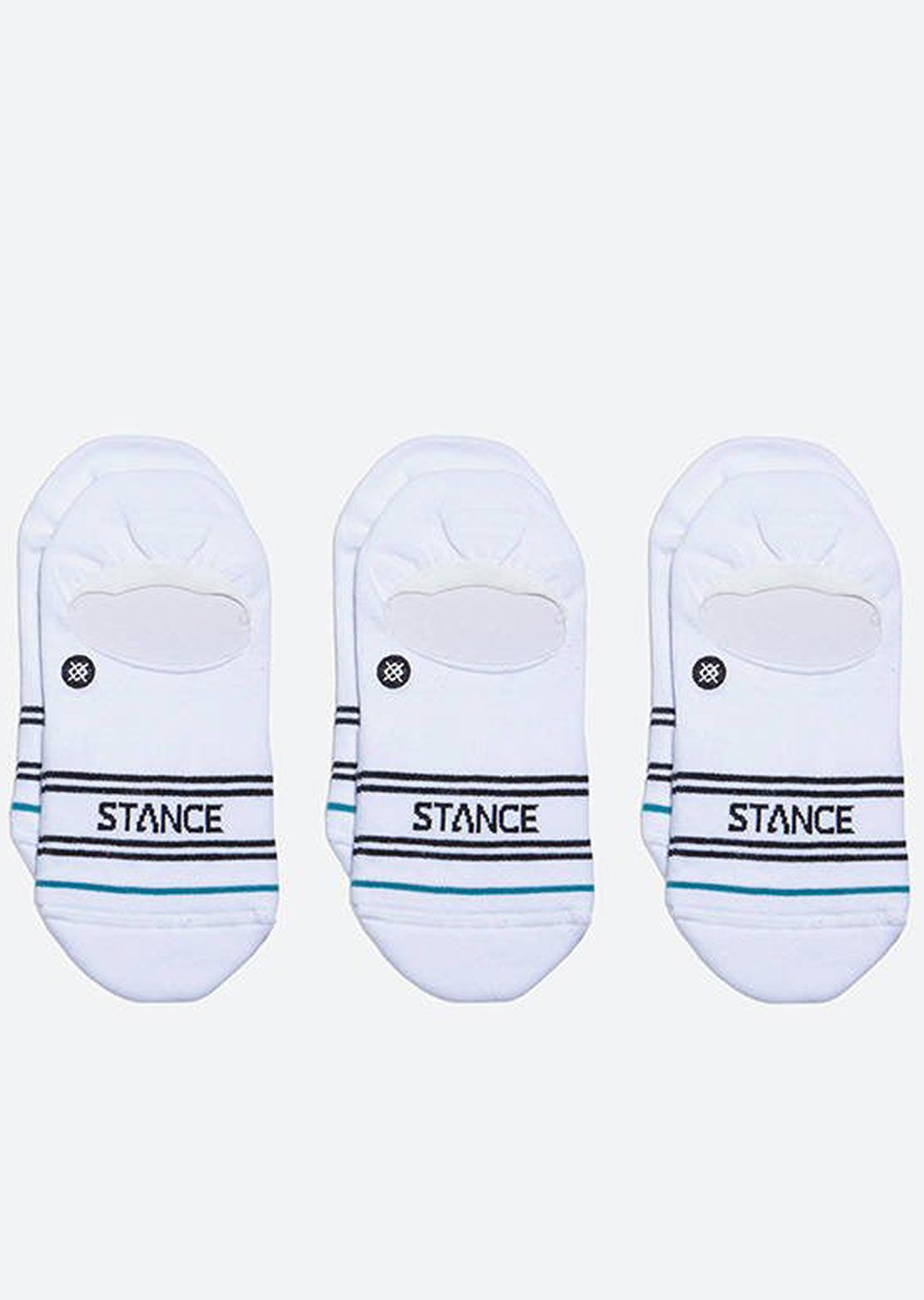 Stance Basic 3 Pack No Show Socks White