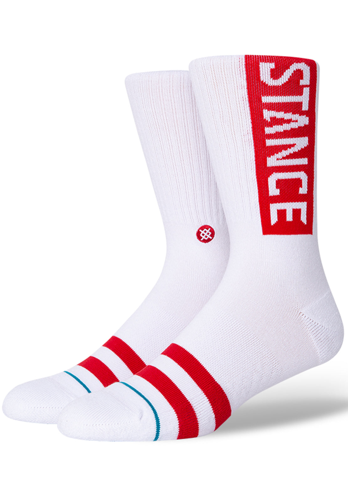 Stance Unisex Staples OG Socks White/Red