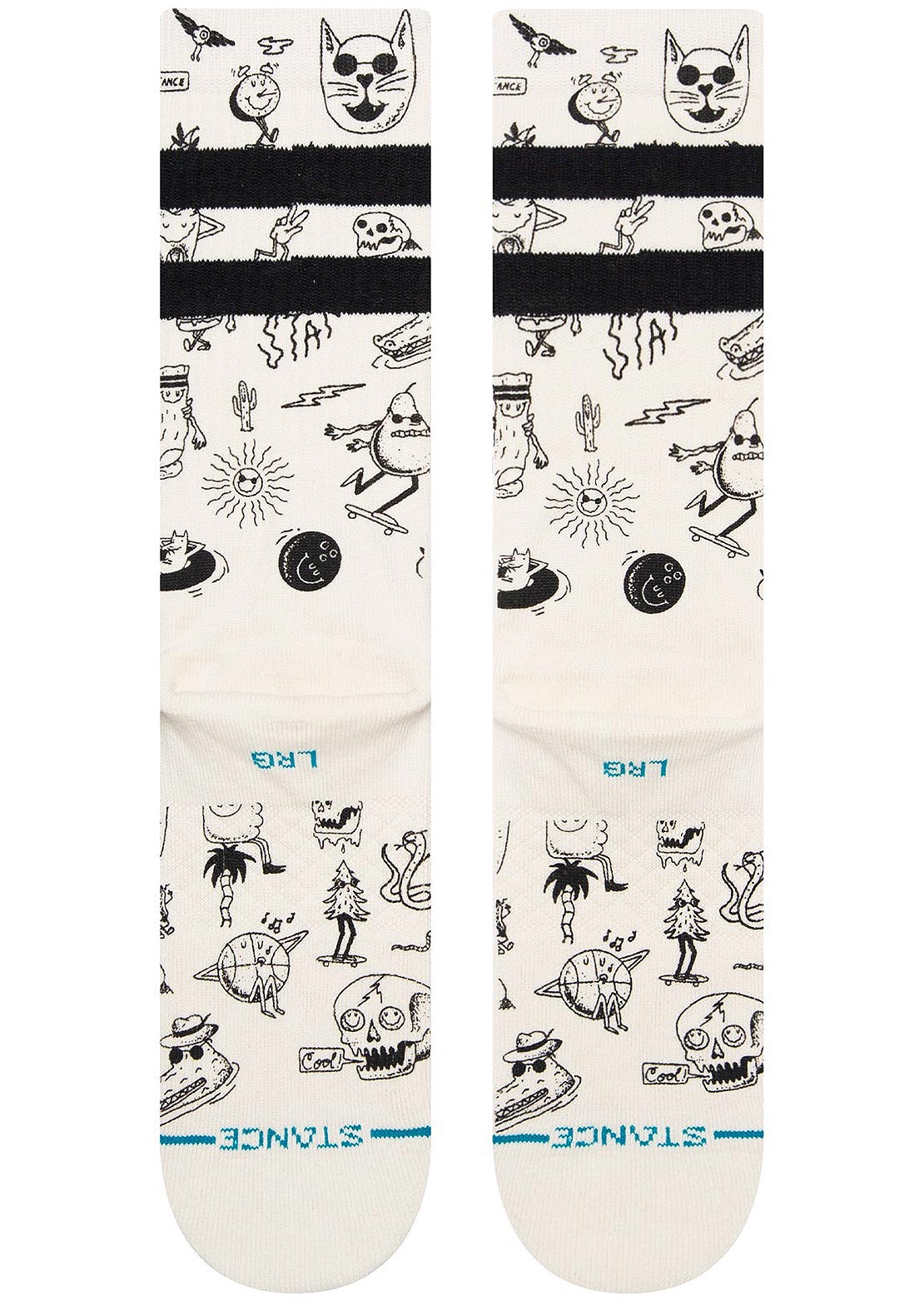 Stance Unisex Tagged Socks Off White