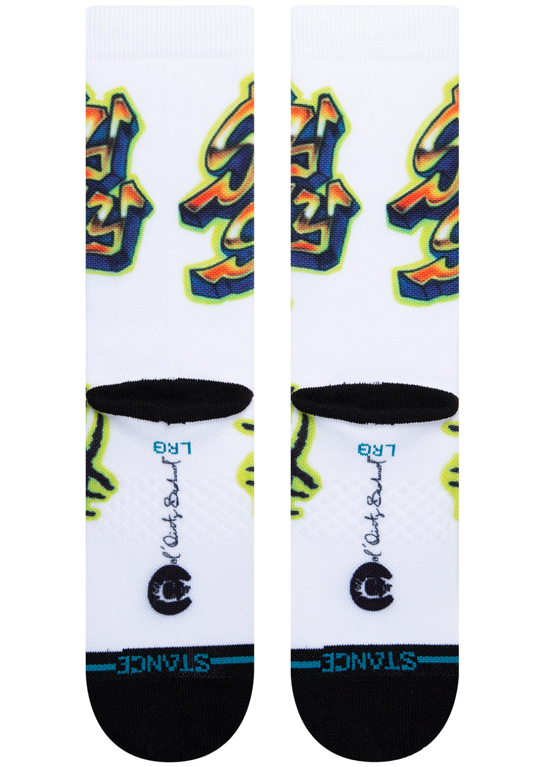 Stance x ODB Unisex Shimmy Shimmy Ya Socks White