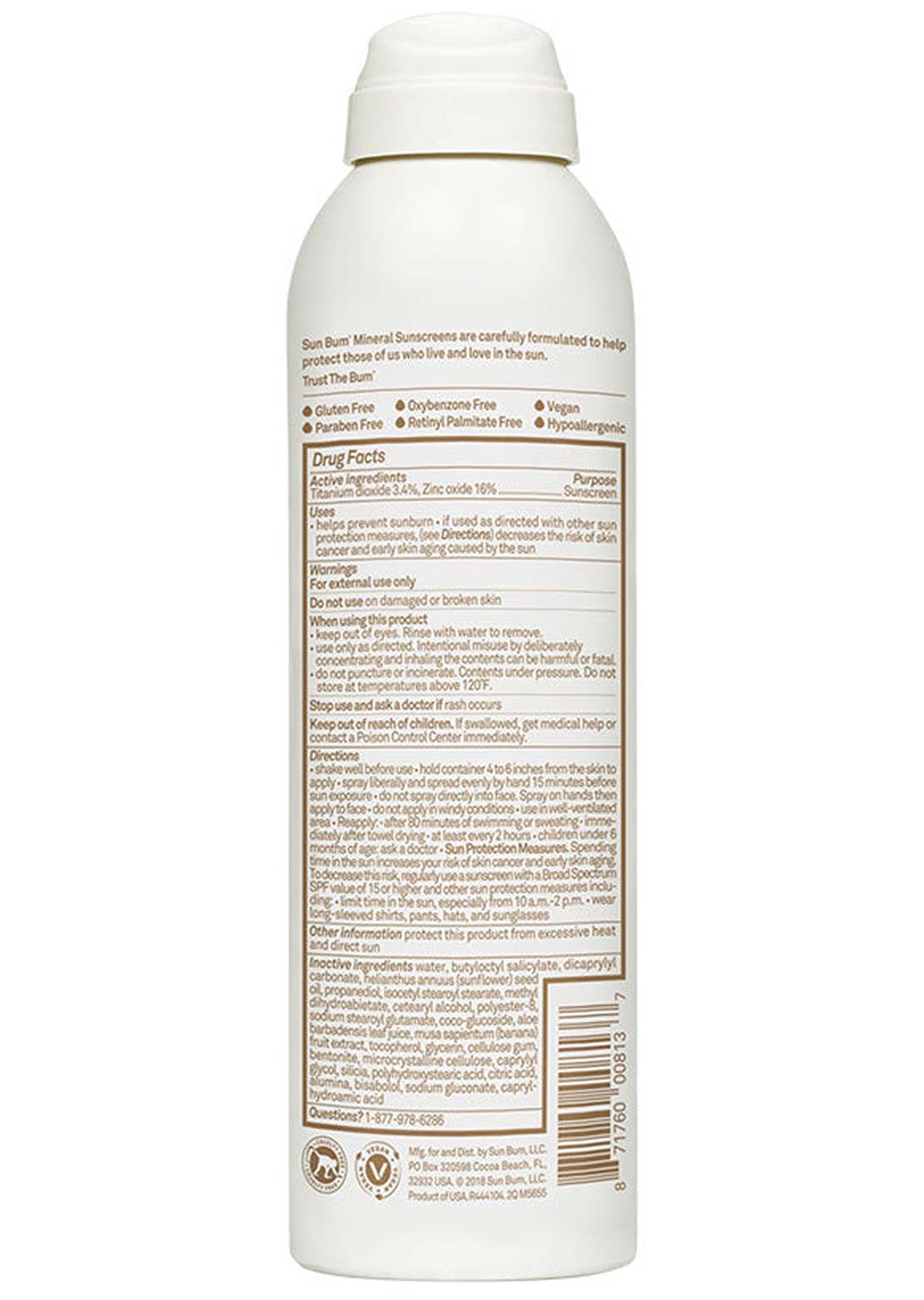 Sun Bum Mineral SPF 50 Sunscreen Spray