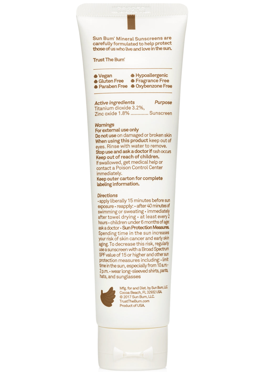 Sun Bum SPF 30 Tinted Face Sunscreen Lotion 1.7 oz