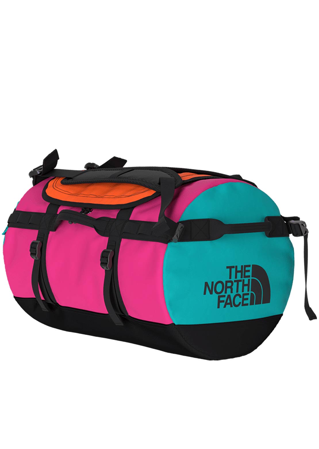  The North Face Base Camp S Duffel Bag Mr. Pink/Après Blue/Power Orange