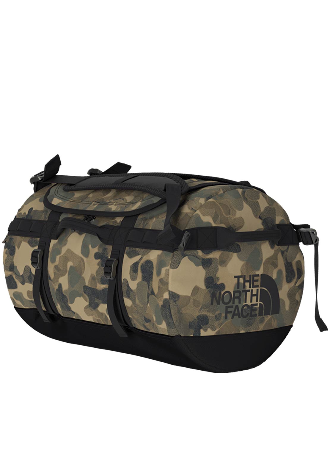  The North Face Base Camp S Duffel Bag Utility Brown Camo Texture Print/TNF Black
