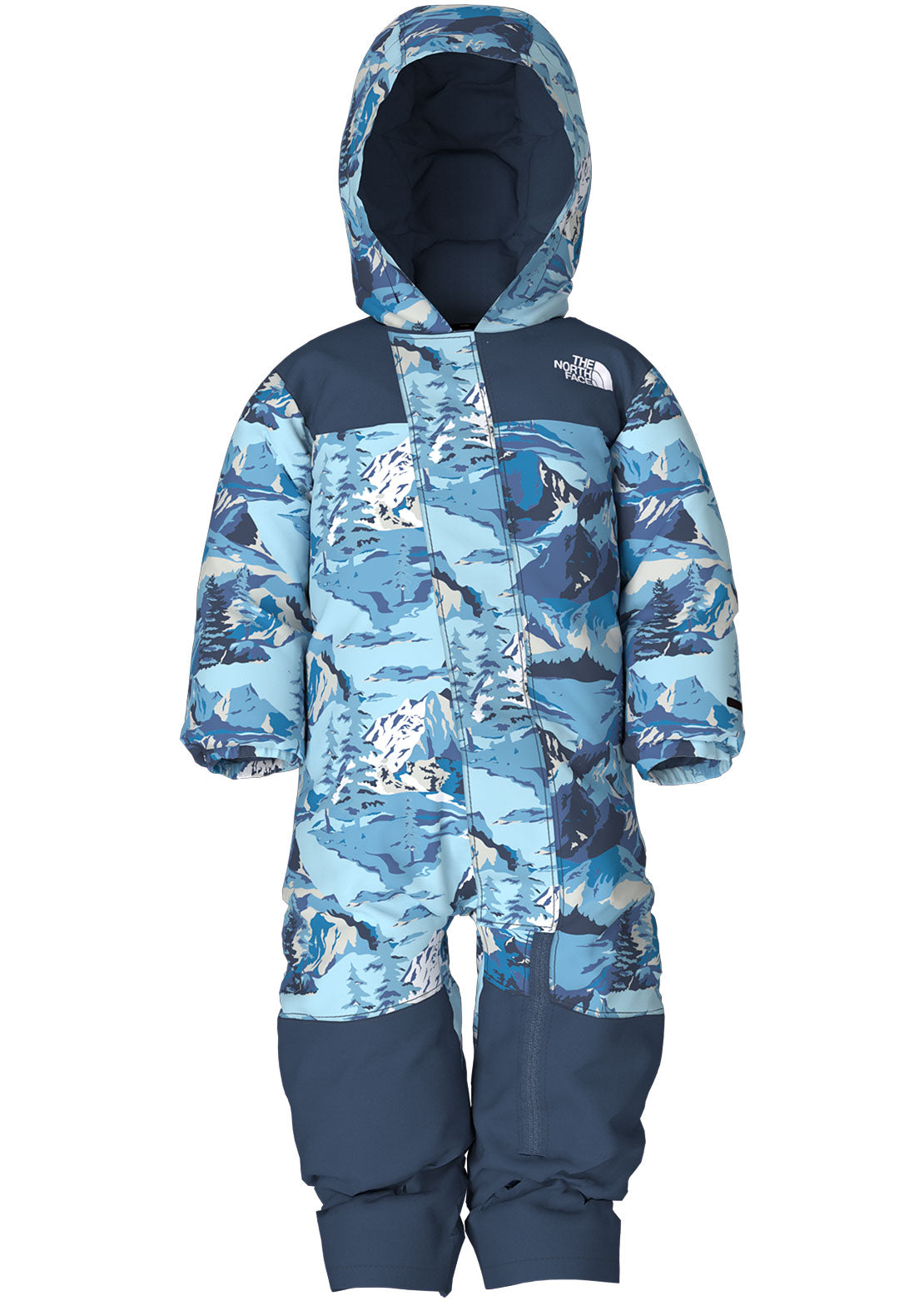 The North Face Infant Freedom Snowsuit Acoustic Blue Snow Peak Mountains Print