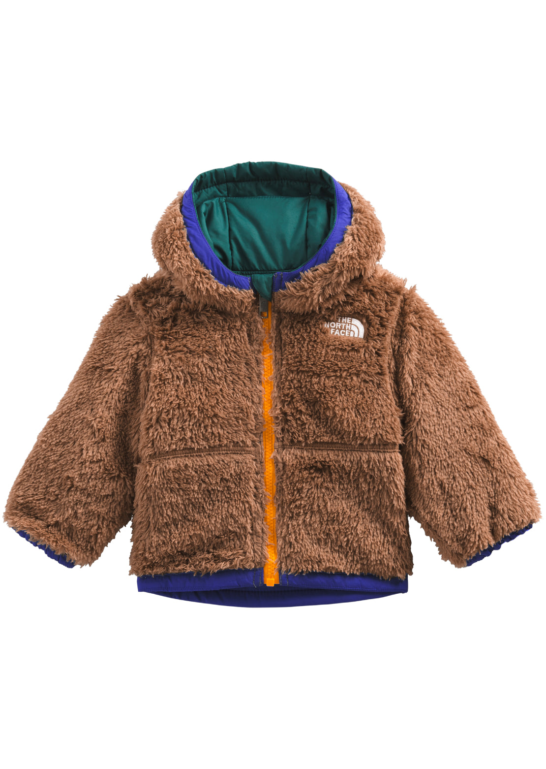 The North Face Infant Reversible Mount Chimbo Full Zip Hooded Jacket Ponderosa Green