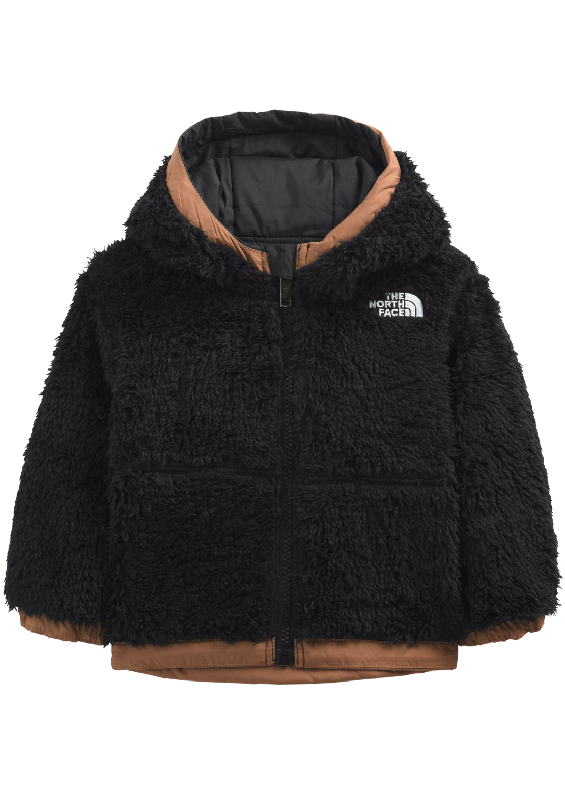 The North Face Infant Reversible Mount Chimbo Full Zip Hooded Jacket Toasted Brown