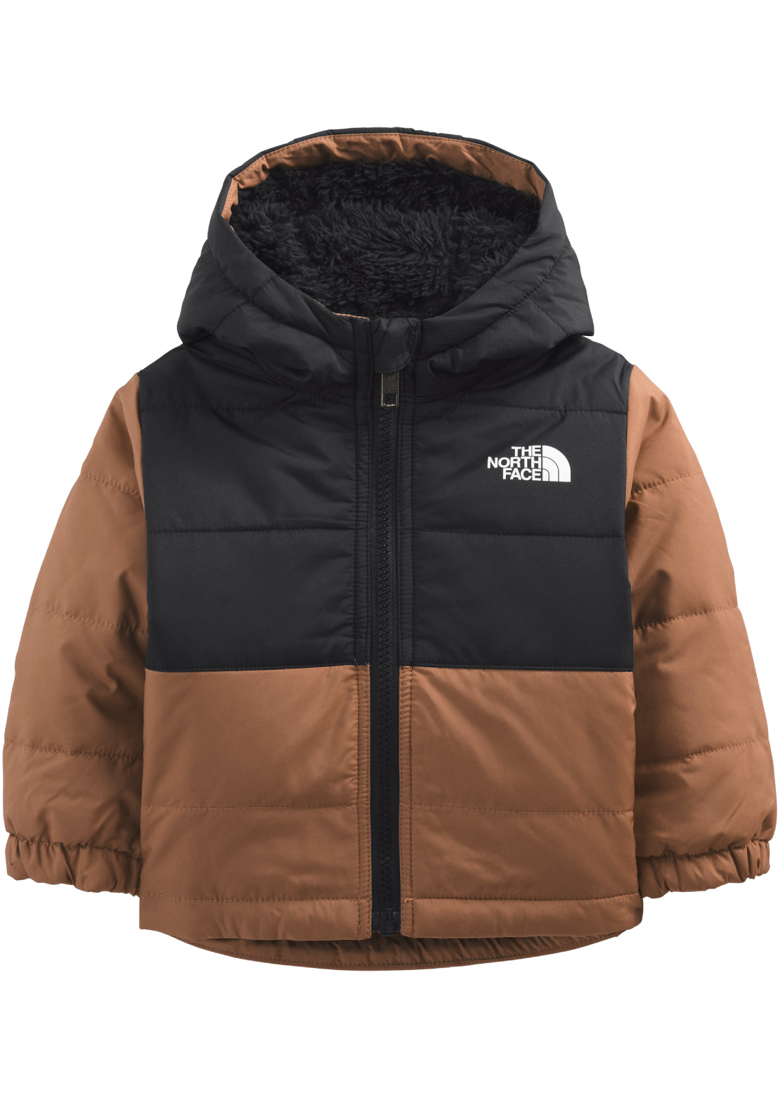 The North Face Infant Reversible Mount Chimbo Full Zip Hooded Jacket Toasted Brown