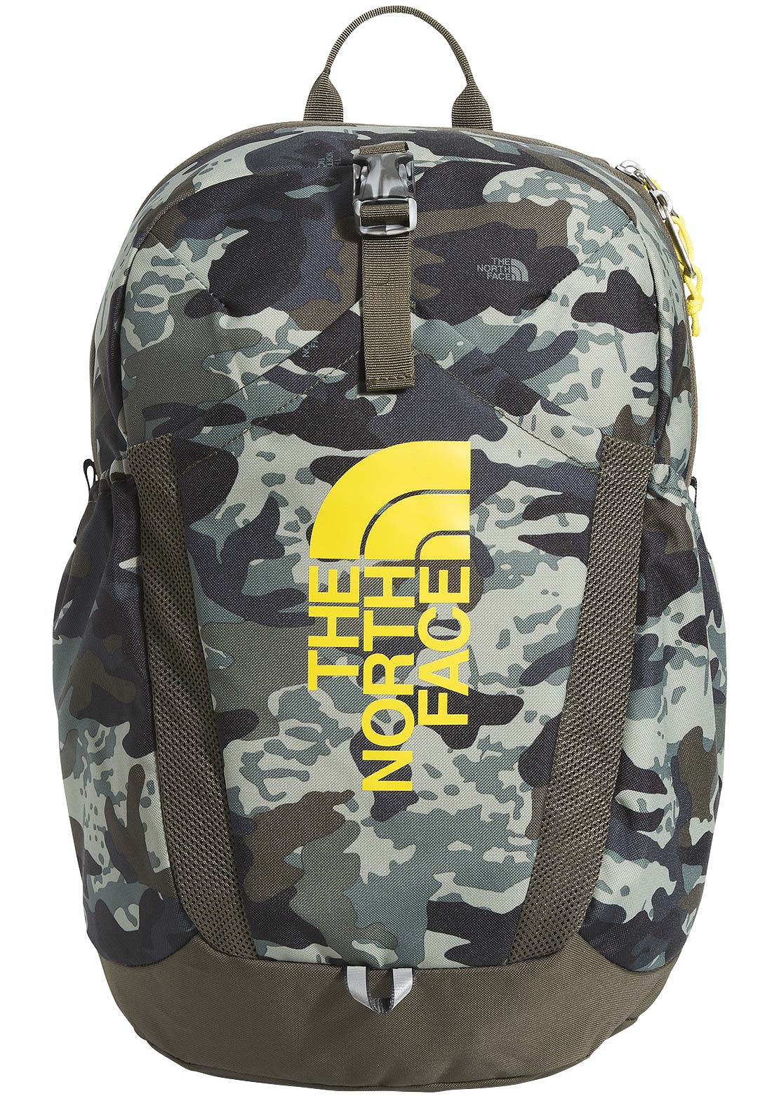 The North Face Junior Mini Recon Backpack New Taupe Green Never Stop Camo Print/New Taupe Green