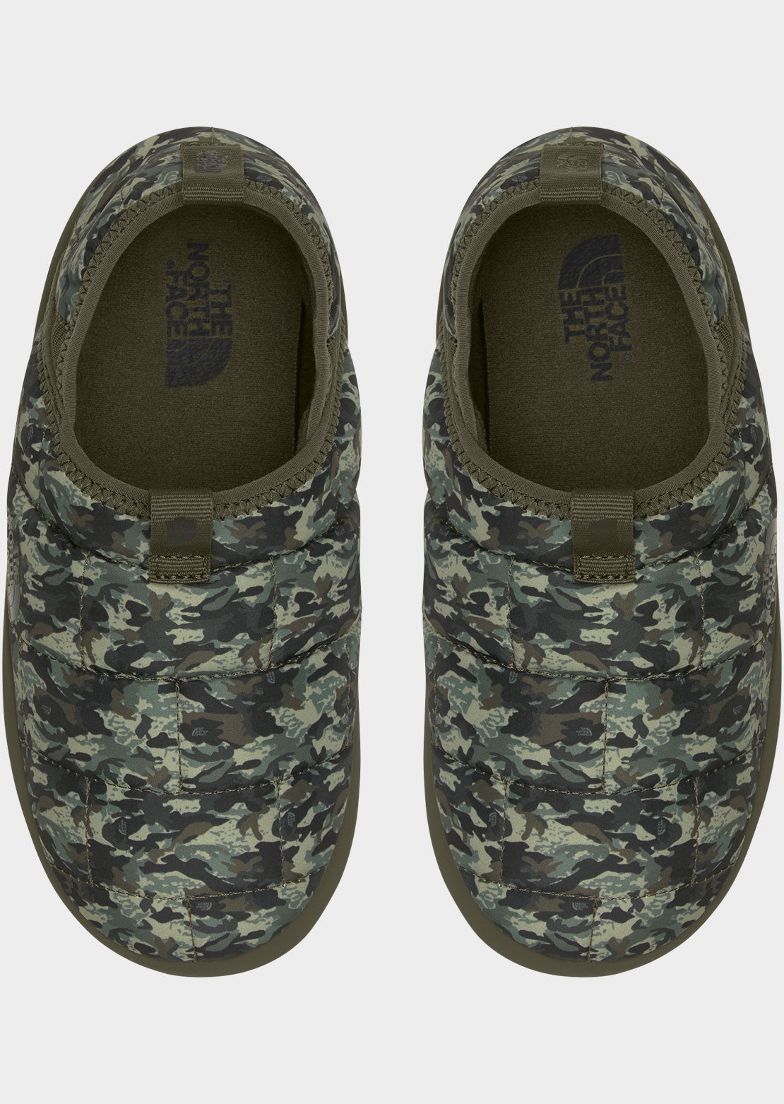 The North Face Junior ThermoBall Traction Mule II Slippers New Taupe Green Never Stop Camo Print/New Taupe Green