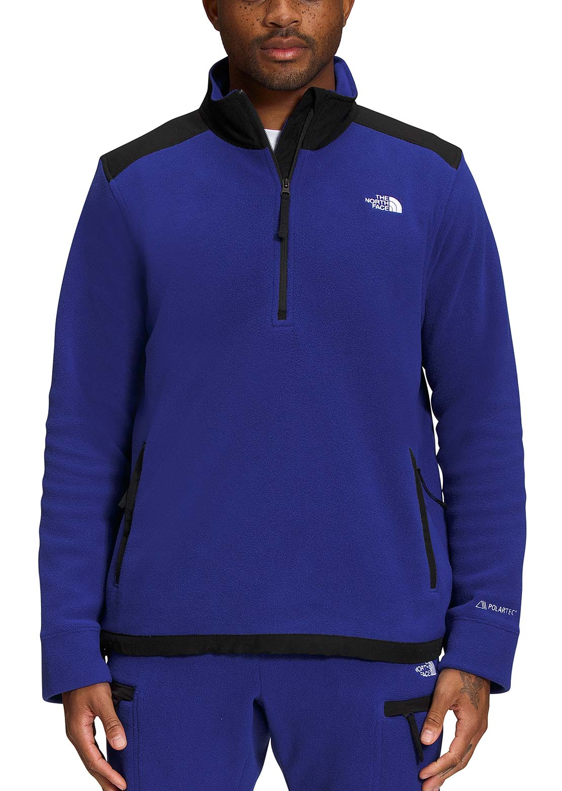 The North Face Men&#39;s Alpine Polartec 200 1/4 Zip Pullover Lapis Blue/TNF Black