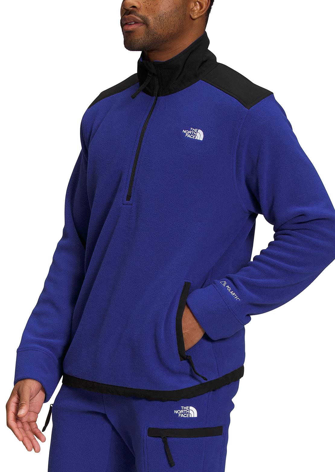 The North Face Men&#39;s Alpine Polartec 200 1/4 Zip Pullover Lapis Blue/TNF Black