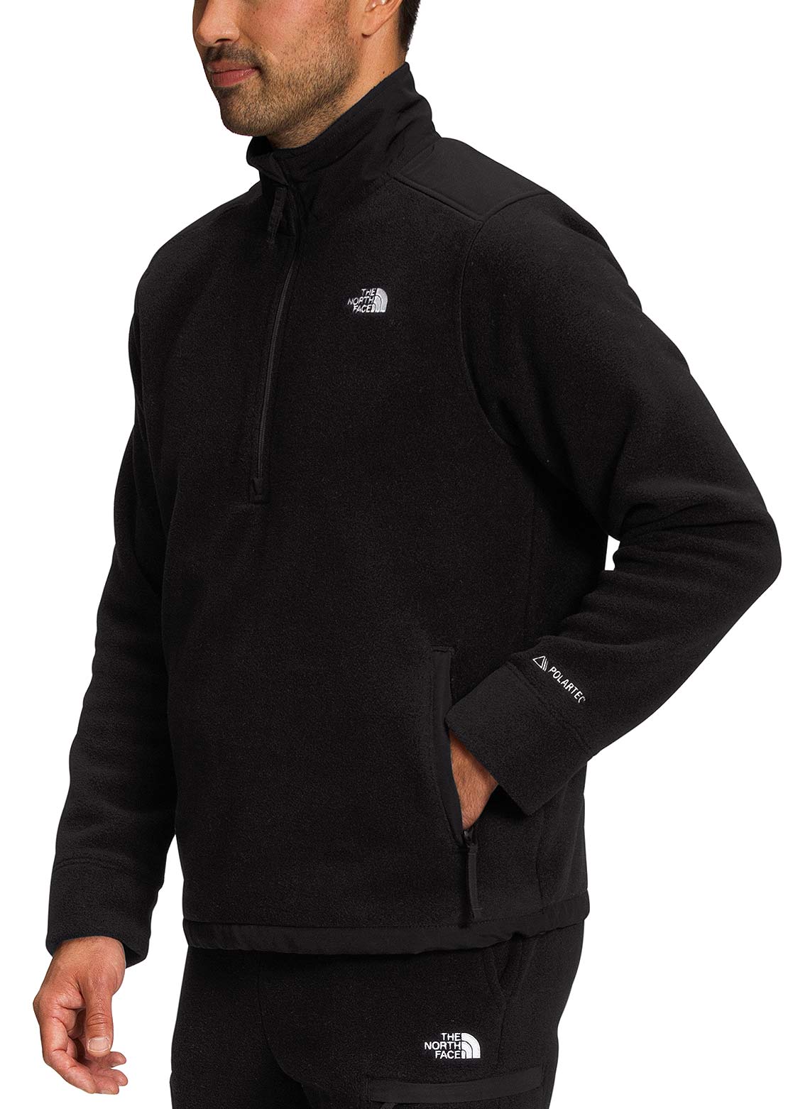 The North Face Men&#39;s Alpine Polartec 200 1/4 Zip Pullover TNF Black/TNF Black