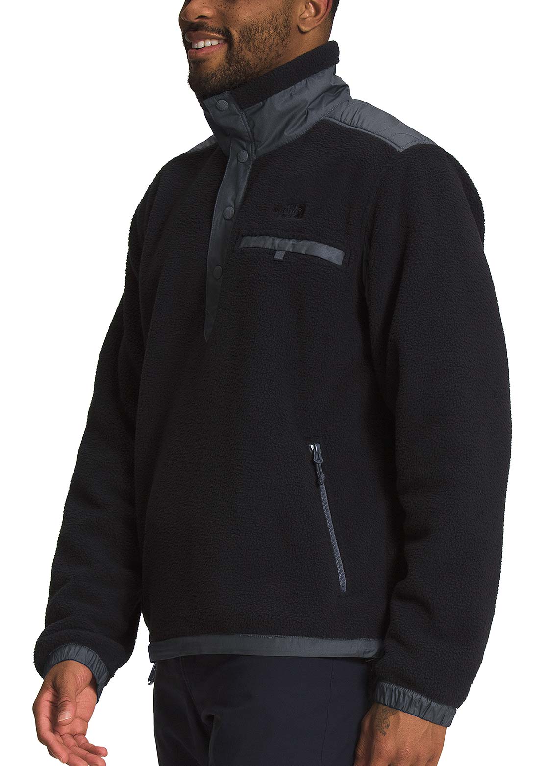 The North Face Men&#39;s Royal Arch 1/4 Snap Pullover TNF Black/Vanadis Grey