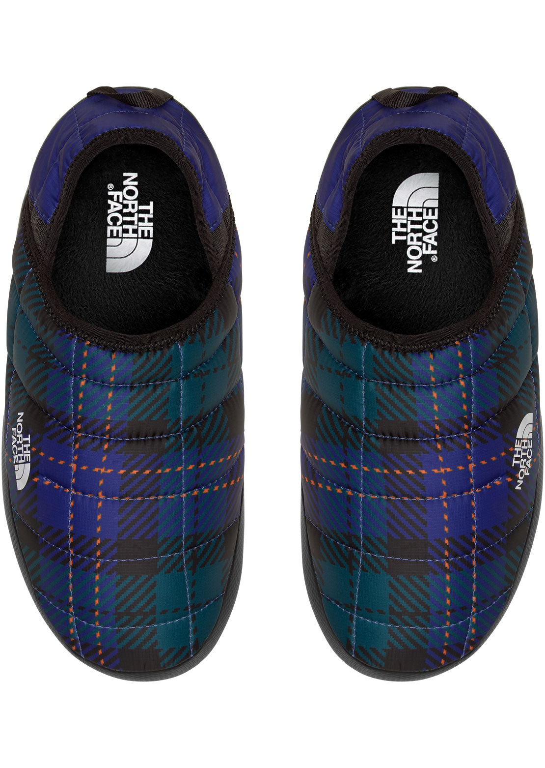 The North Face Men&#39;s ThermoBall Traction Mule V Slippers Ponderosa Green Medium Icon Plaid Print/Lapis Blue