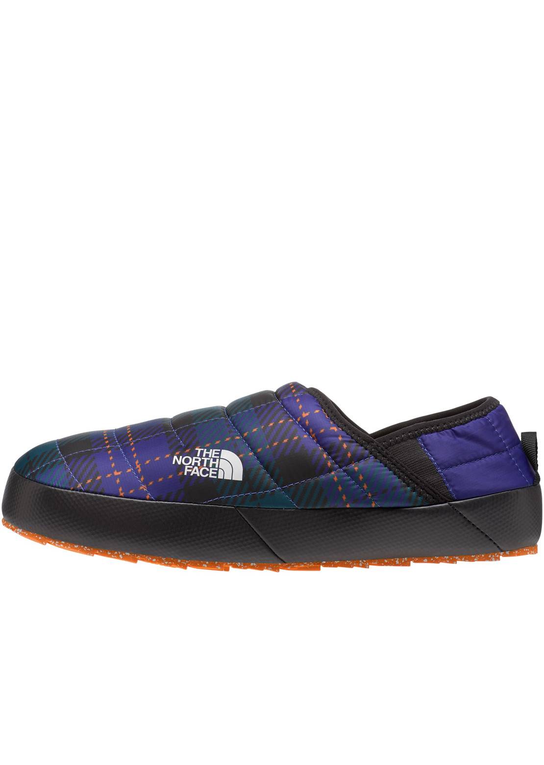 The North Face Men&#39;s ThermoBall Traction Mule V Slippers Ponderosa Green Medium Icon Plaid Print/Lapis Blue