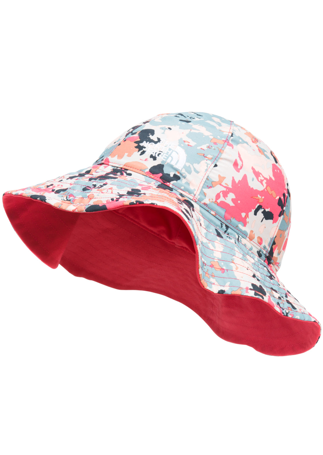 The North Face Toddler Littles Brimmer Bucker Hat Tourmaline Blue Multi Floral Camo Print