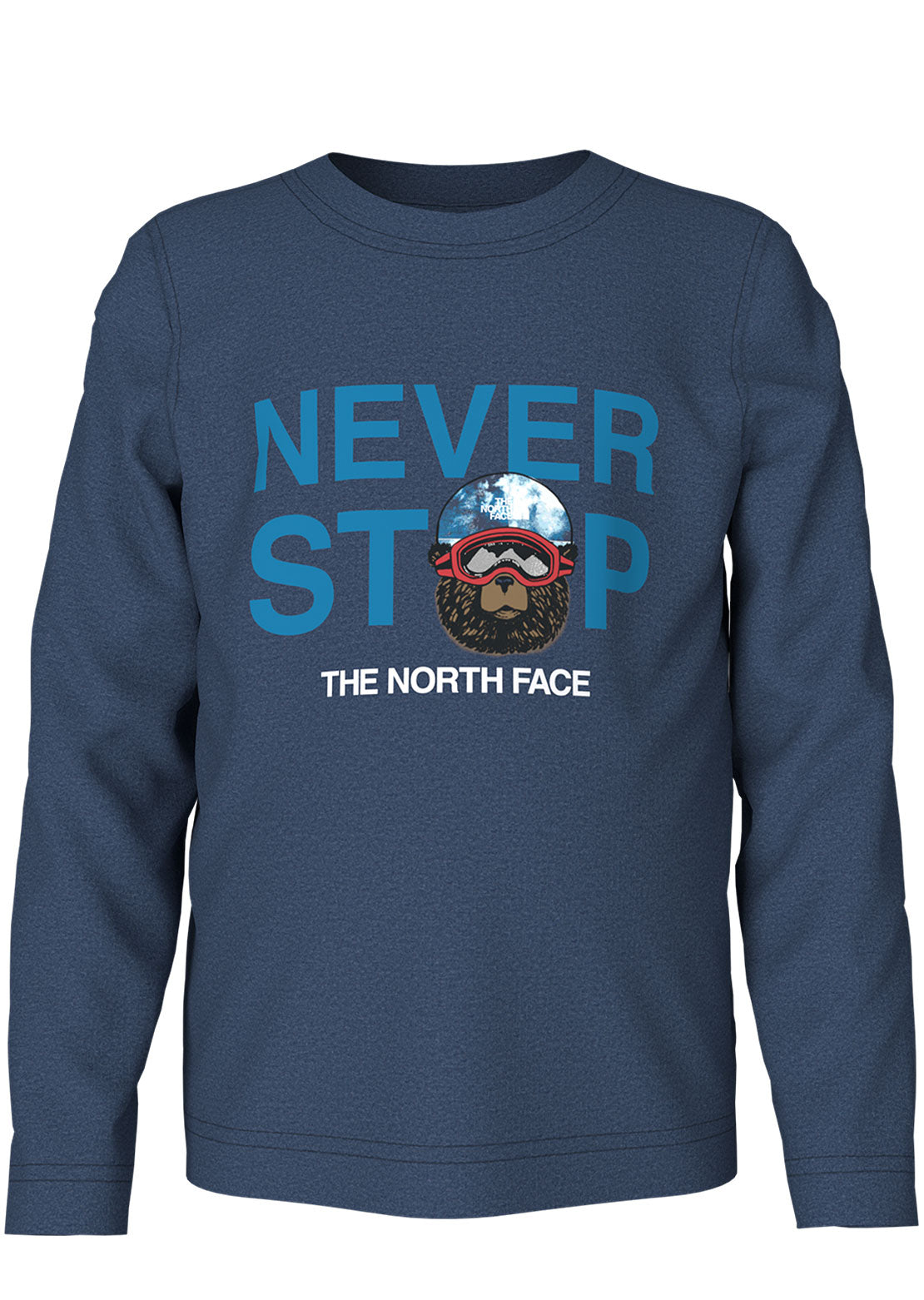 The North Face Toddler Tri-Blend Graphic Long Sleeve Shady Blue Heather