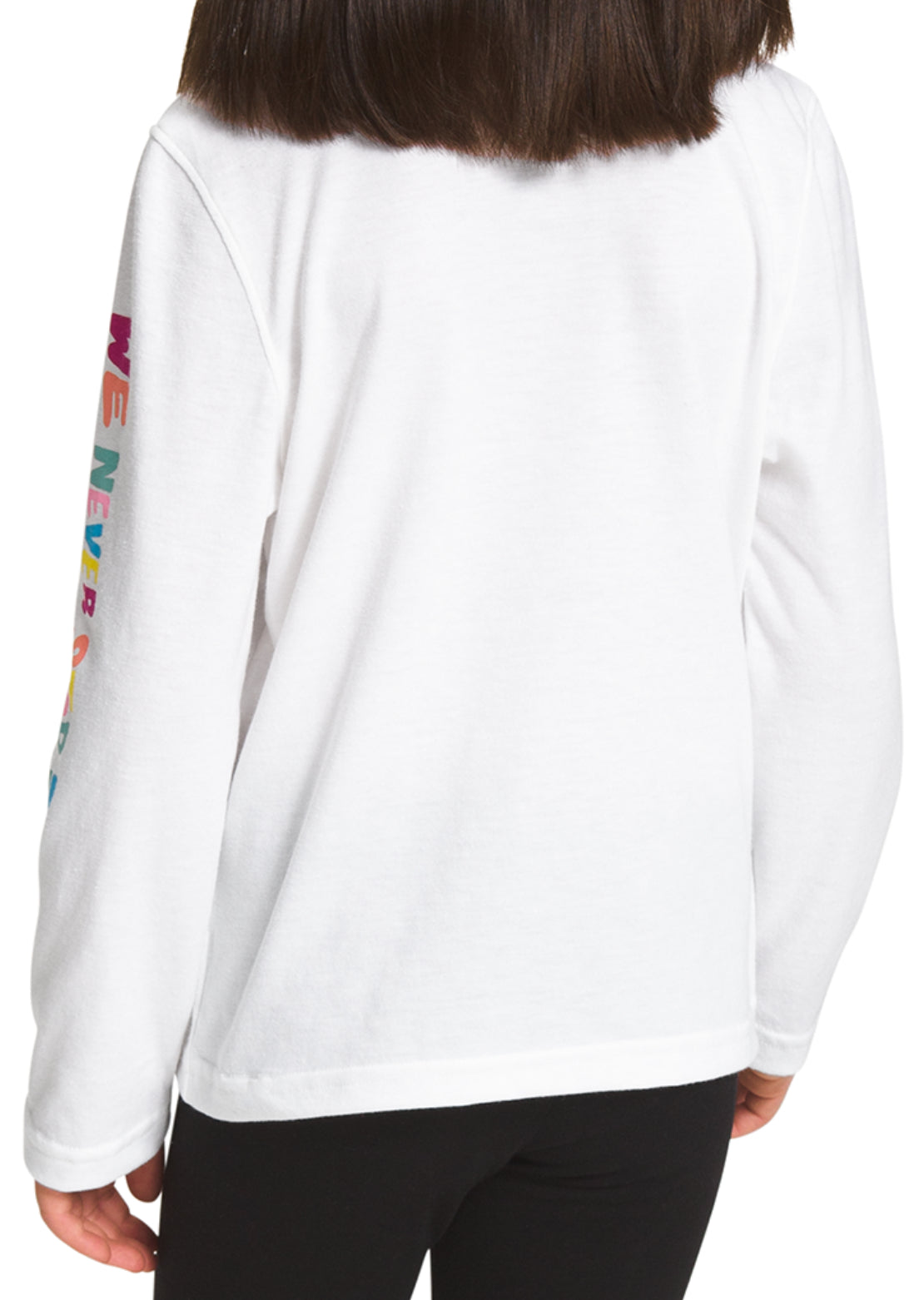 The North Face Toddler Tri-Blend Graphic Long Sleeve TNF White Heather/Wasabi