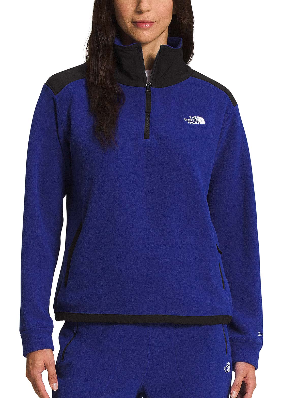 The North Face Women&#39;s Alpine Polartec 200 1/4 Zip Pullover Lapis Blue/TNF Black