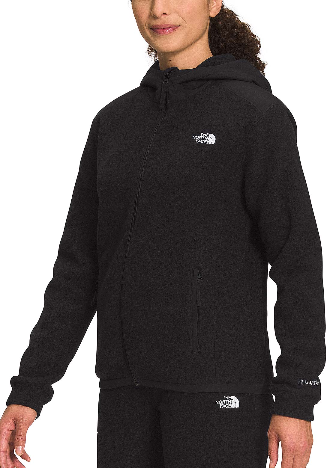 The North Face Women&#39;s Alpine Polartec 200 Full Zip Hooded Jacket TNF Black