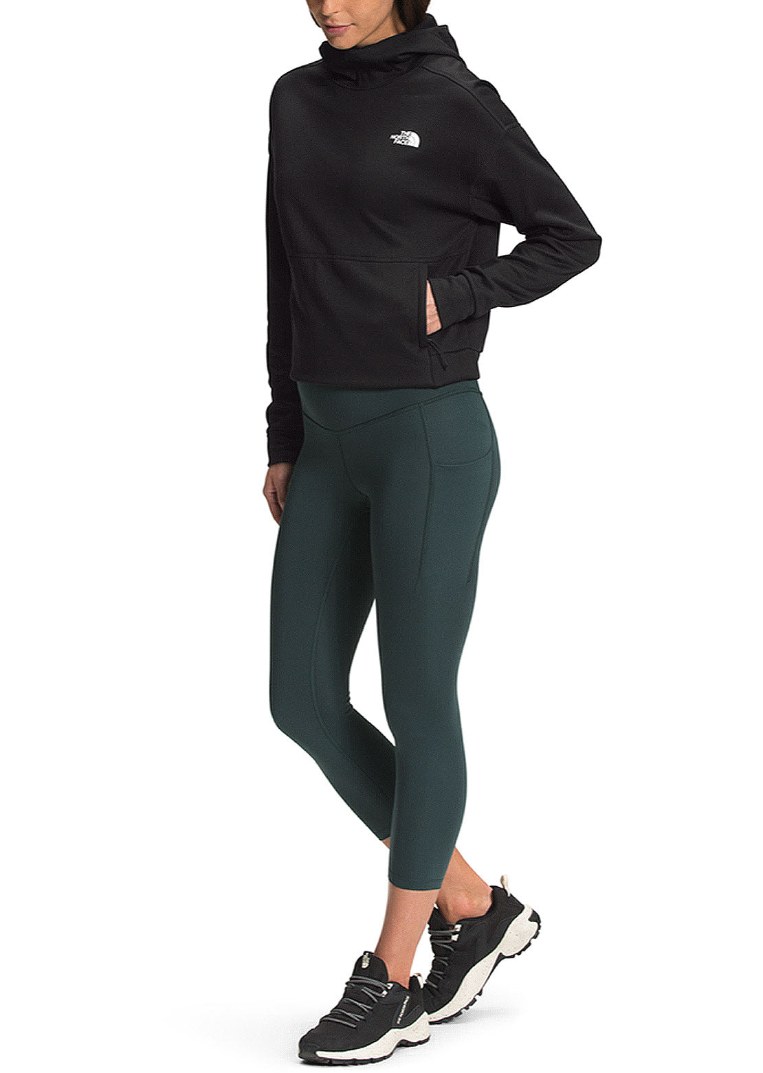 The North Face Women&#39;s Canyonlands Pullover Crop Hood TNF Black