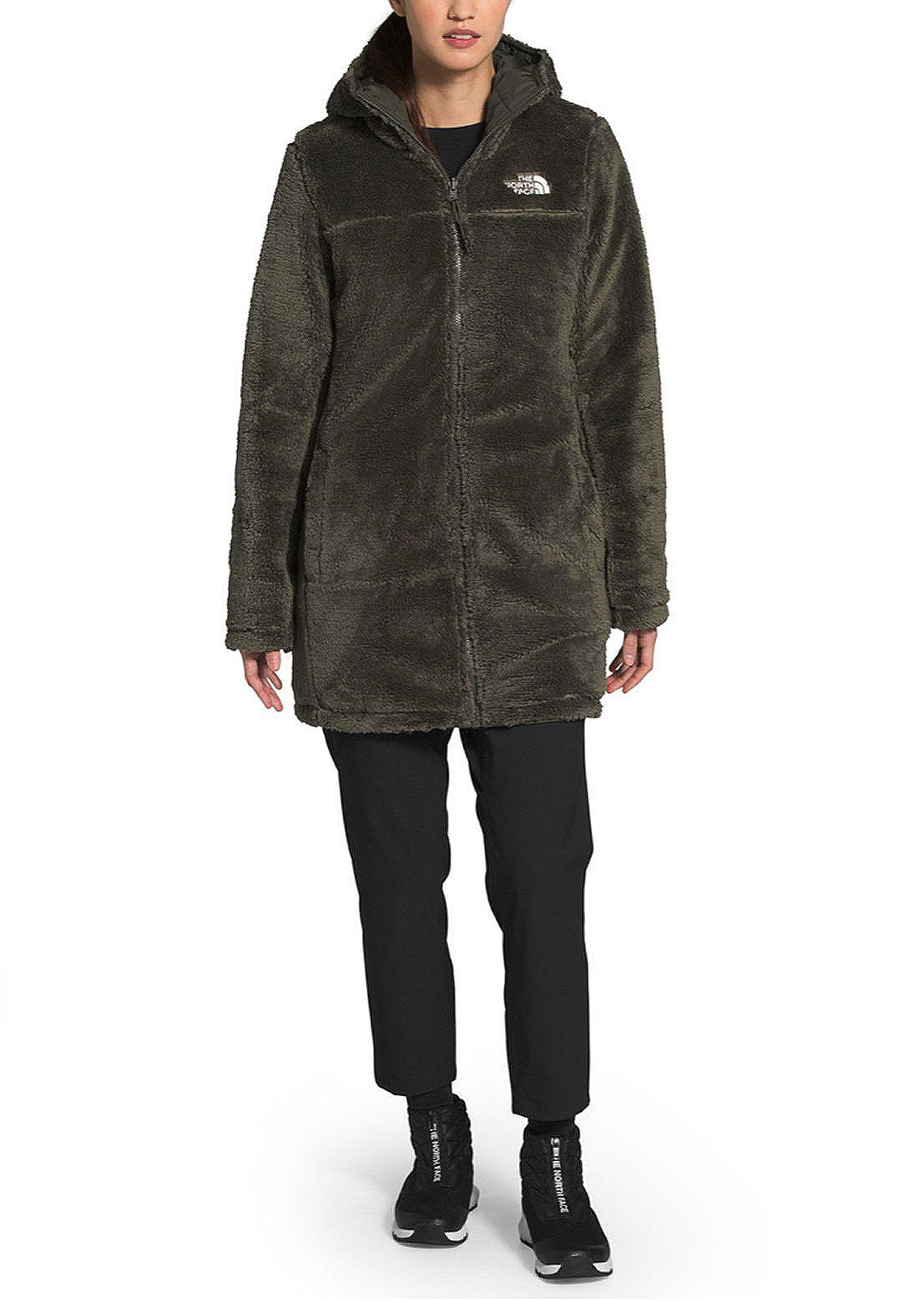 The North Face Women&#39;s Mossbud Insulated Reversible Parka New Taupe Green