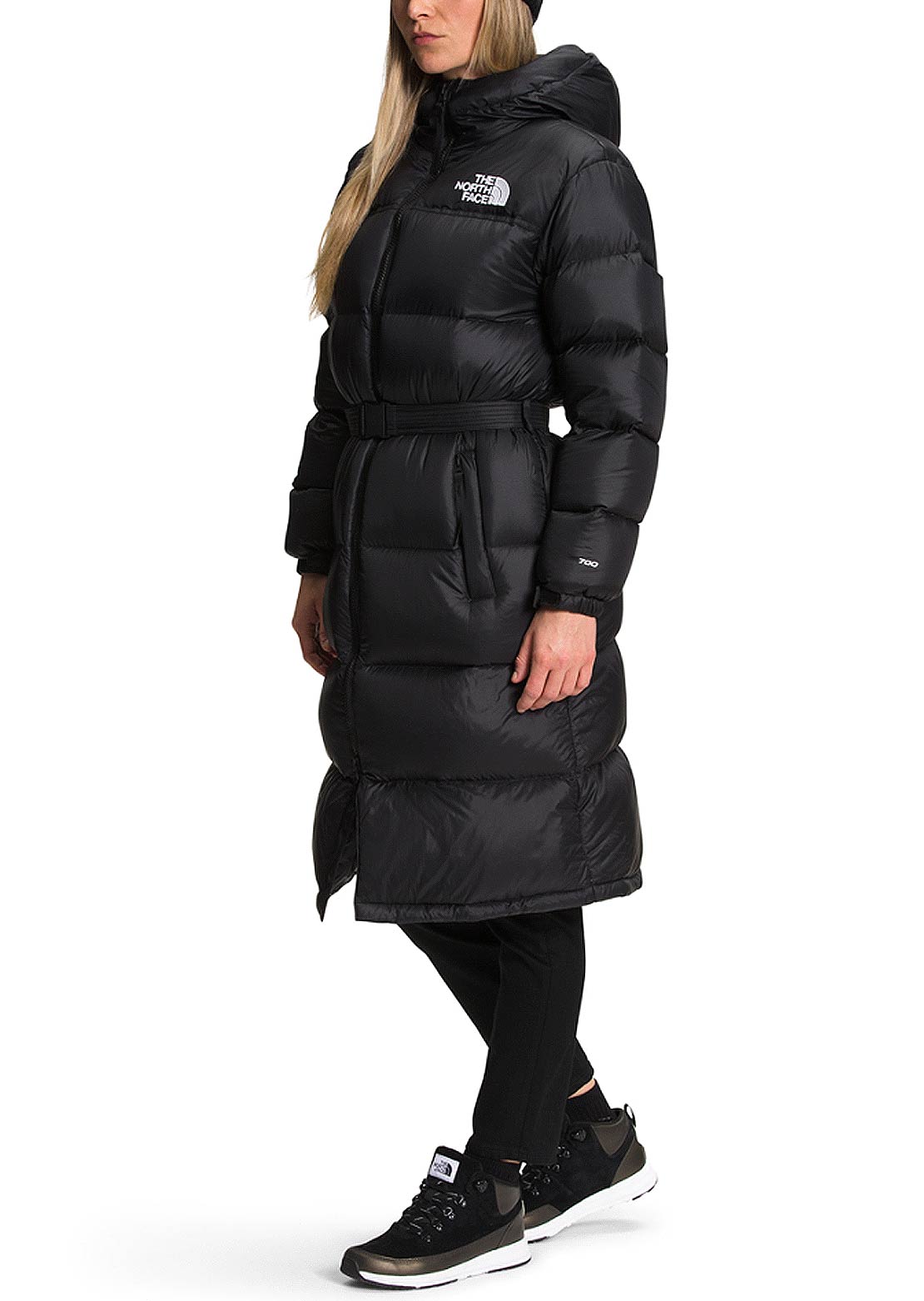 The North Face Women&#39;s Nuptse Belted Long Parka TNF Black