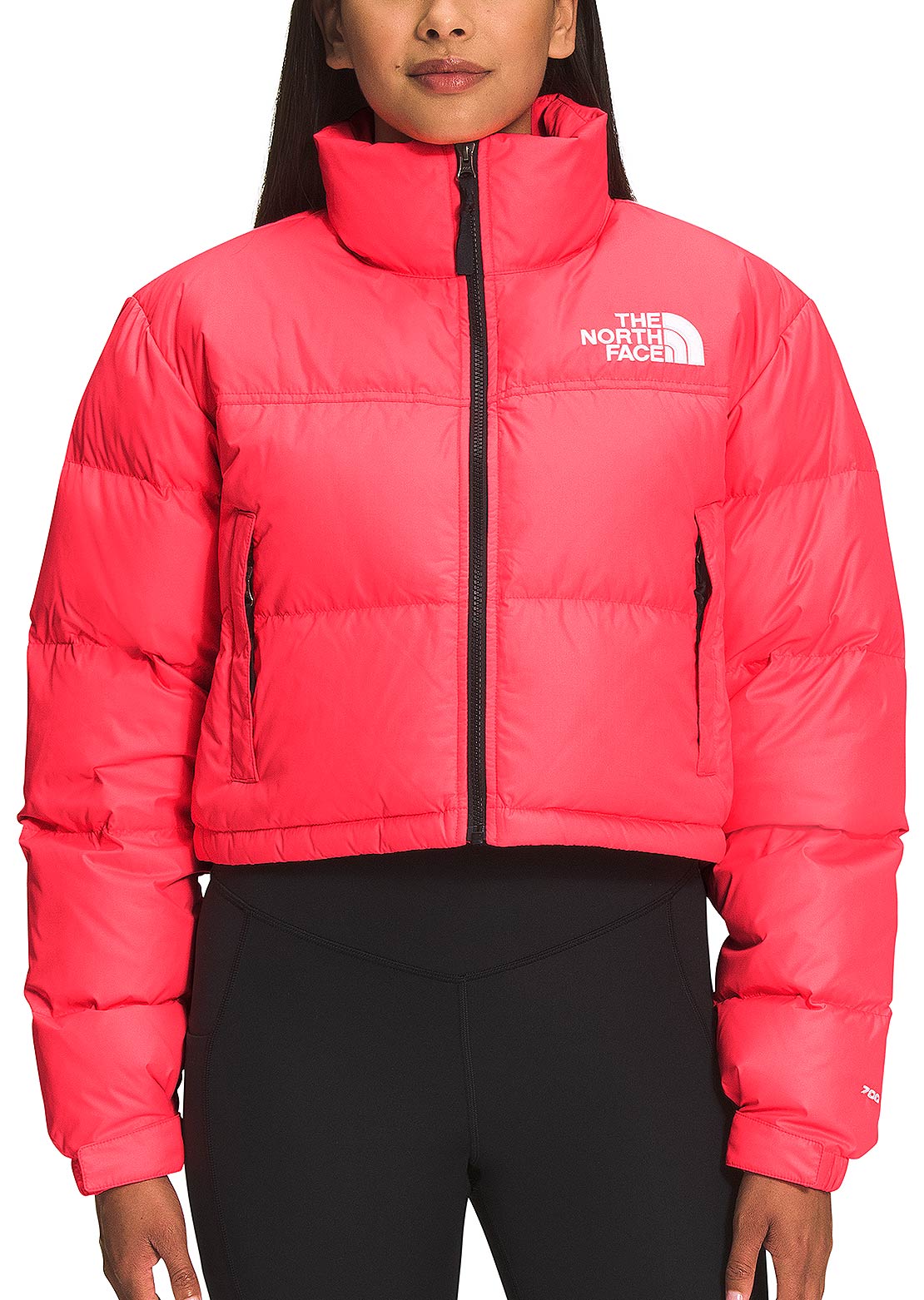 The North Face Women&#39;s Nuptse Short Jacket Brilliant Coral