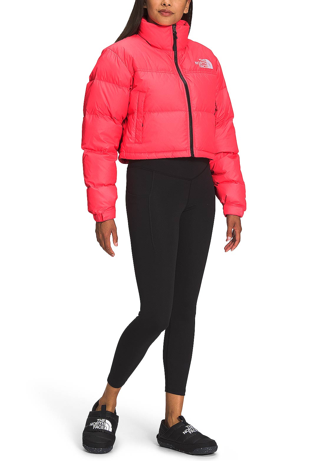The North Face Women&#39;s Nuptse Short Jacket Brilliant Coral