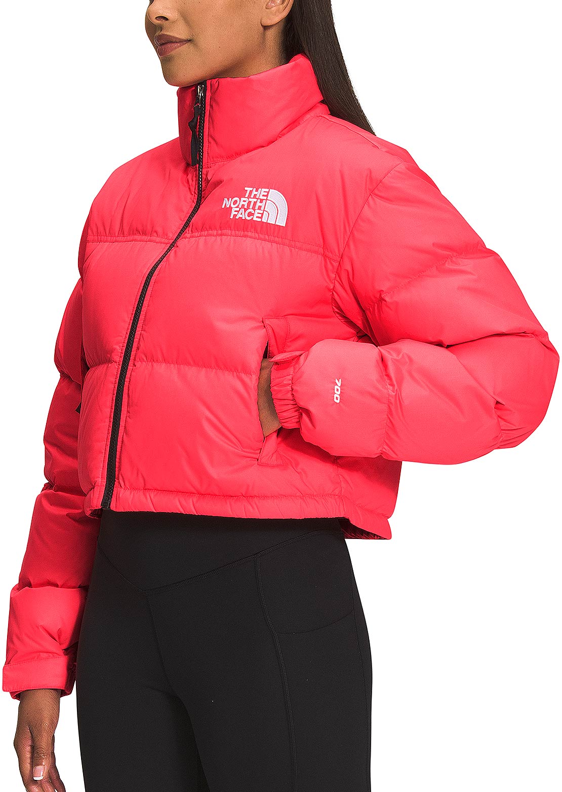 The North Face Women&#39;s Nuptse Short Jacket Brilliant Coral